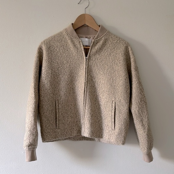 Oak and Fort Bomber Jacket in Oatmeal - Picture 1 of 4